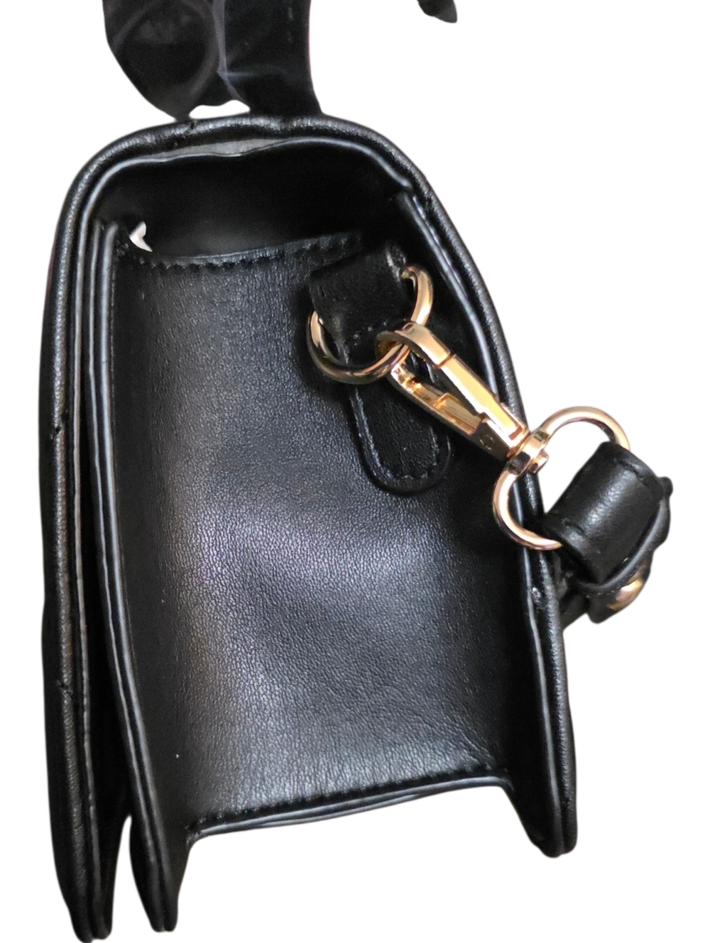 Valentino Orlandi Black Quilted Crossbody Bag with Gold Hardware - Picture 7 of 15